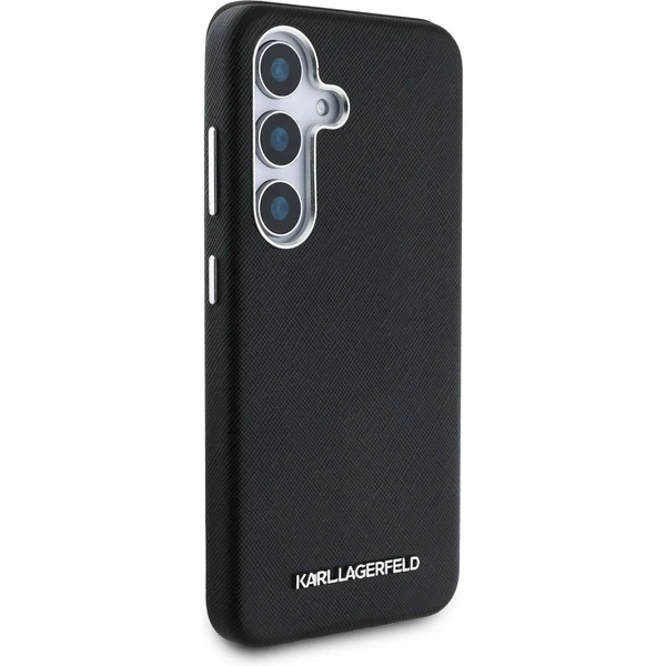 Karl Lagerfeld PU Saffiano Metal Logo a rám kryt Samsung Galaxy S25+ čierny - Puzdra - Obrázok 2f60feedd9f047bfb975b47746723729
