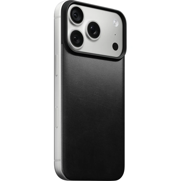 Nomad Magnetic Leather Back (Horween) MagSafe kožený kryt iPhone 17 Pro/18 Pro Black - Puzdra - Hlavný obrázok