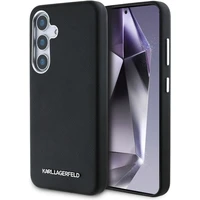 Karl Lagerfeld PU Saffiano Metal Logo a rám kryt Samsung Galaxy S25 čierny - Puzdra