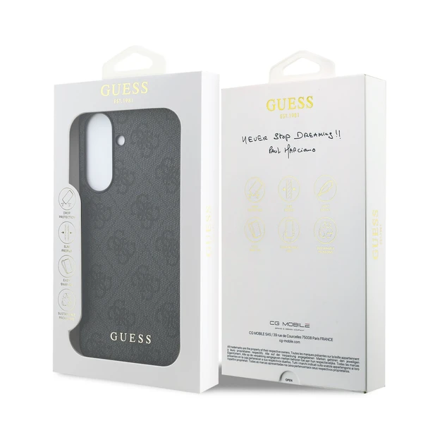 Guess PU 4G Metal Classic Logo kryt Samsung Galaxy A37 sivý - Puzdra - Obrázok 2f8ad60b9f5642e7922426dcee9739d1