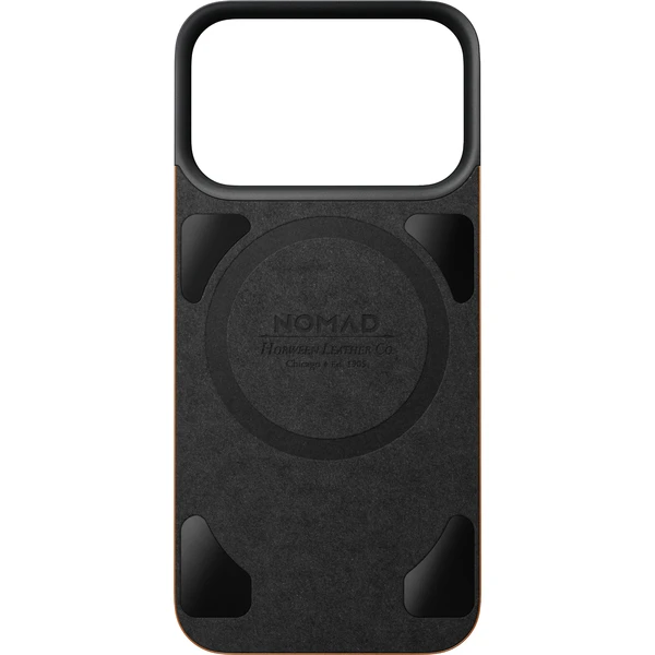 Nomad Magnetic Leather Back (Horween) MagSafe kožený kryt iPhone 17 Pro/18 Pro Saddle - Puzdra - Obrázok 2ff3dfa27a7e4526a8751cfb8d7a3463