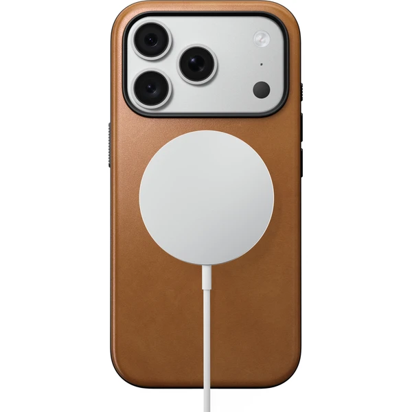 Nomad Modern Leather MagSafe kožený kryt iPhone 17 Pro/18 Pro English Tan - Puzdra - Obrázok 3016a7fd6fb144799cc480293384f1fc