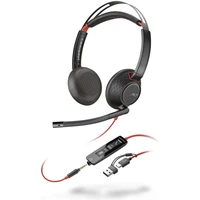 Poly Blackwire 5220 headset + 3.5mm Plug a USB-C/A adaptér (Bulk) - Slúchadlá
