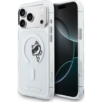Karl Lagerfeld IML Choupette Peekaboo MagSafe kryt iPhone 17 Pro Max číry - Puzdra