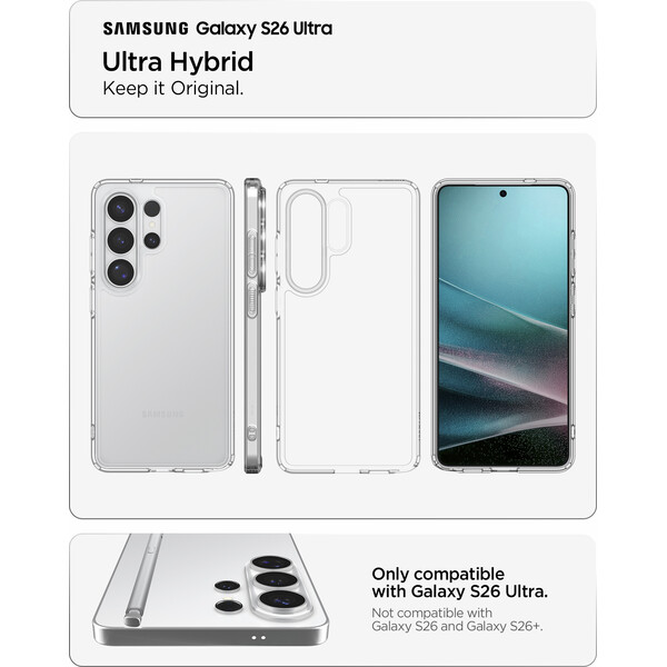 Spigen Ultra Hybrid kryt Samsung Galaxy S26 Ultra priehľadný - Puzdra - Obrázok 30587c07345546a497f3c136e4ee9267