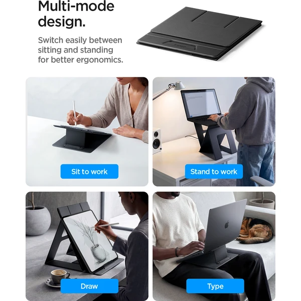 Spigen Slim Fold Laptop Stand & Standing Desk stojan čierny - Stojany - Obrázok 305a86607cc14998b3250e673e1d203c