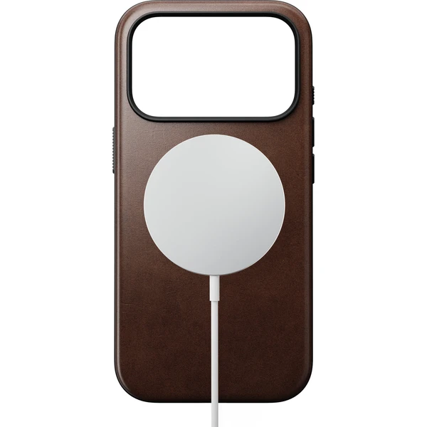 Nomad Modern Leather (Horween) MagSafe kožený kryt iPhone 18 Pro Rustic Brown - Puzdra - Obrázok 30965eb620a74b44995a07503d2d52d4