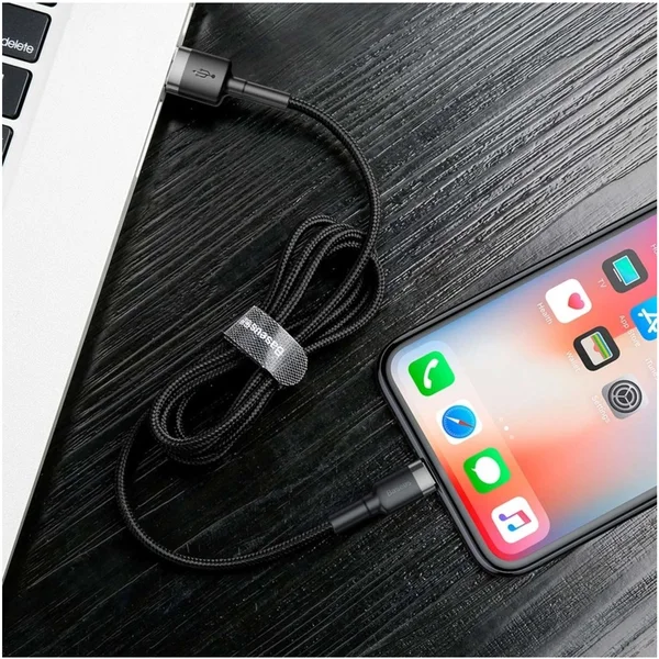 Baseus Cafule USB-A/Lightning napájací kábel 1m čierny - Káble a redukcie - Obrázok 30A5300401
