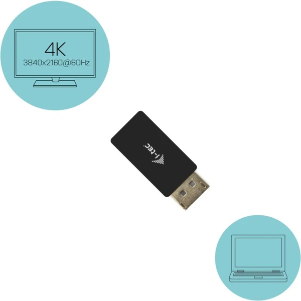 i-tec DisplayPort/HDMI redukcia 4K čierna - Káble a redukcie - Obrázok 30DA000501