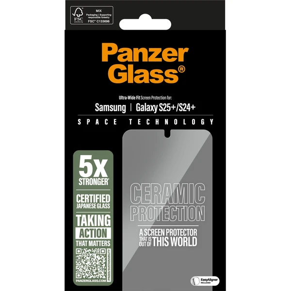 PanzerGlass® Ceramic sklo Samsung Galaxy S25+/S24+ s inštalačným rámčekom - Ochranné fólie a sklo - Obrázok 30FC000J01
