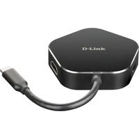 D-Link 4v1 USB-C Hub PD 60W čierny - USB huby