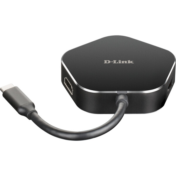 E-shop D-Link 4v1 USB-C Hub PD 60W čierny