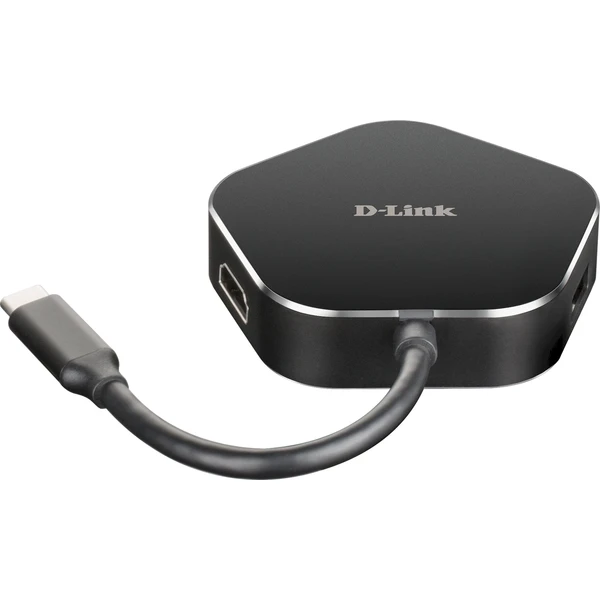 D-Link 4v1 USB-C Hub PD 60W čierny - USB huby - Hlavný obrázok
