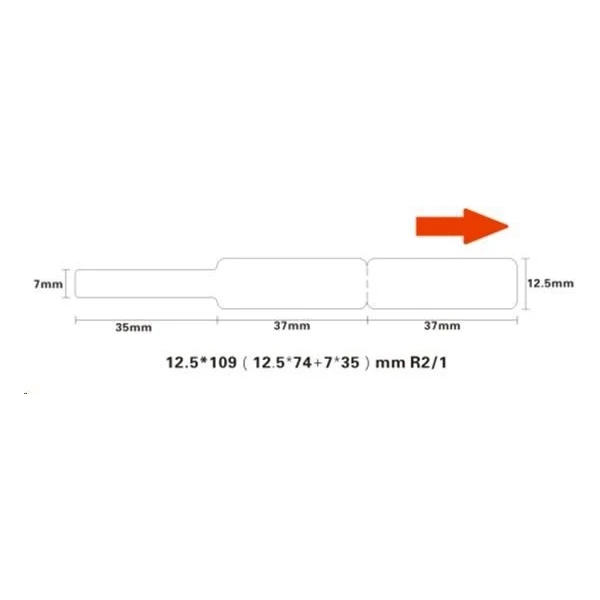 Niimbot štítky na káble RXL 12,5x109mm 65ks pre D11 a D110 biele - Pásky pre štítkovače - Hlavný obrázok