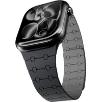 Epico Magnetic+ silikónový remienok pre Apple Watch 42/41/40/38mm čierny - Remienky