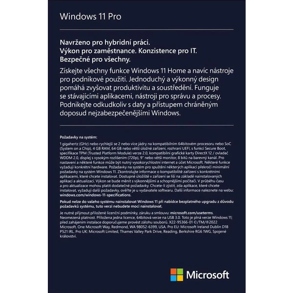 Microsoft Windows 11 Pro 64-bit SK OEM DVD licencie - Softvér - Obrázok 30VA100501