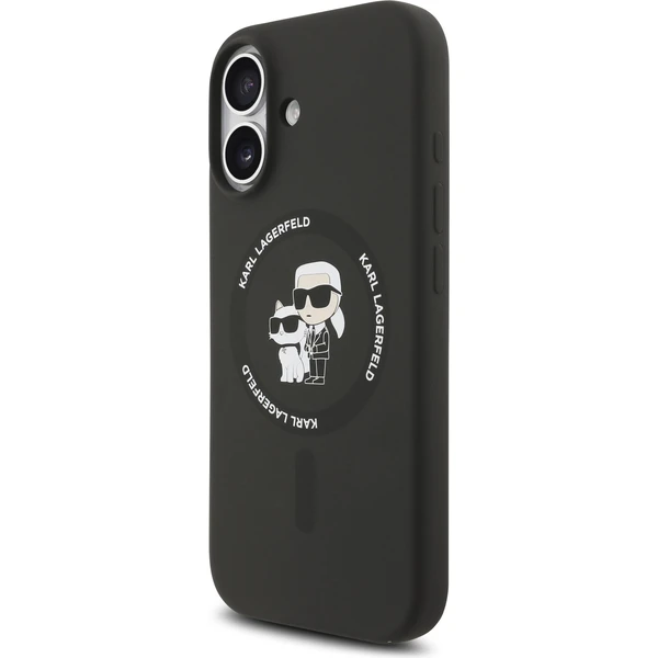Karl Lagerfeld Liquid Silicone Karl a Choupette MagSafe kryt iPhone 17 čierny - Puzdra - Obrázok 30c12d7b94f2429580bbf300c18467f6