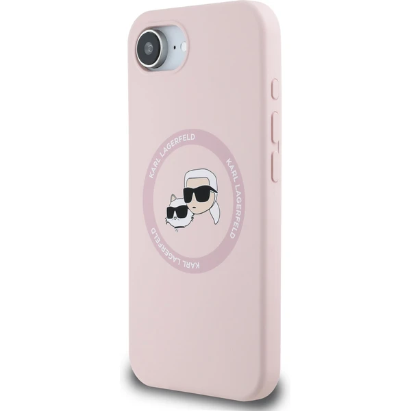 Karl Lagerfeld Liquid Silicone K&CH Heads MagSafe kryt iPhone 17e/16e ružový - Puzdra - Obrázok 30d2d34708744b1f9b83f328743b1cbe