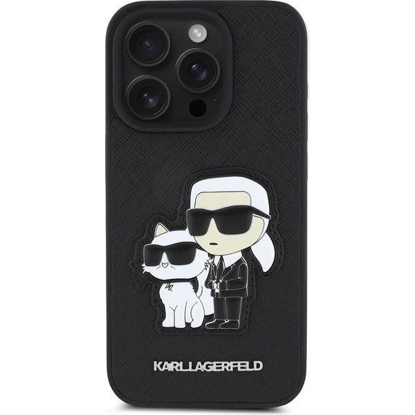 Karl Lagerfeld PU Saffiano Karl and Choupette kryt iPhone 15 Pro Max čierny - Puzdra - Obrázok 3107d15d508e4ce5bb35f36bf41b8581