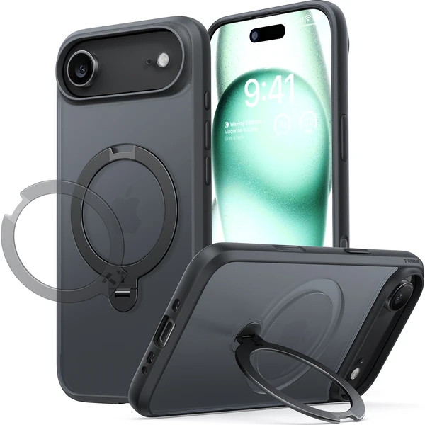 Torras Ostand Q3 Spin MagSafe kryt iPhone Air čierny - Puzdra - Obrázok 31135445cd3041d1a075eddc1b5c2f95