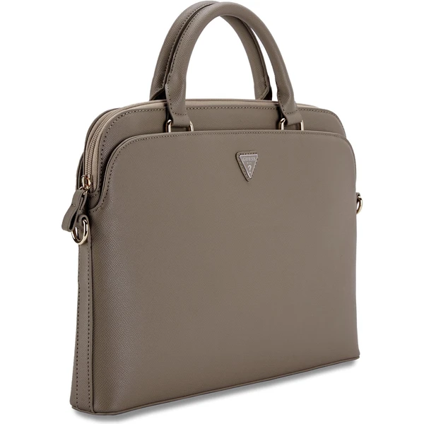 Guess PU Grained Triangle Logo taška na notebook 13/14/15" hnedá - Crossbody - Obrázok 31205ee545714623b95a6122fee3f090