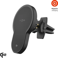 FIXED MagClick 2 držiak s bezdrôtovým nabíjaním s podporou MagSafe, 15W, Qi2 čierny - Držiaky