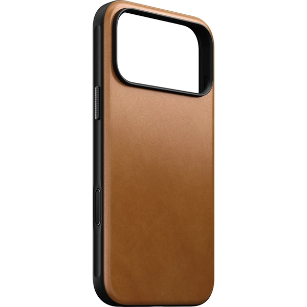 Nomad Modern Leather MagSafe kožený kryt iPhone 17 Pro Max/18 Pro Max English Tan - Puzdra - Obrázok 312eb2646bd54878a6f3b16b07ec15e5
