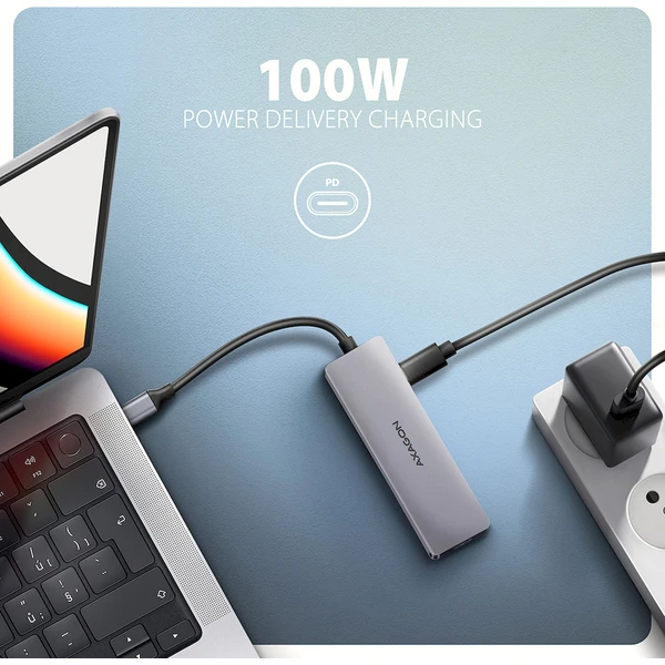 AXAGON HMC-5H60 5v1 USB-C húb - Dokovacie stanice - Obrázok 315D000N01