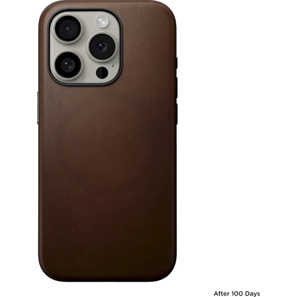 Nomad Modern Leather MagSafe kryt iPhone 15 Pro hnedý - Puzdra - Obrázok 31Q1000P01