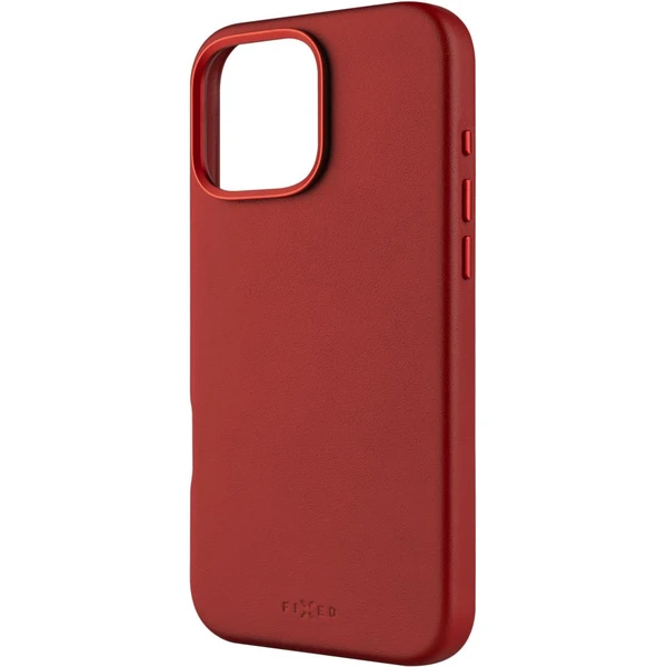 FIXED MagLeather kožený kryt s MagSafe Apple iPhone 16 Pro Max červený - Puzdra - Hlavný obrázok