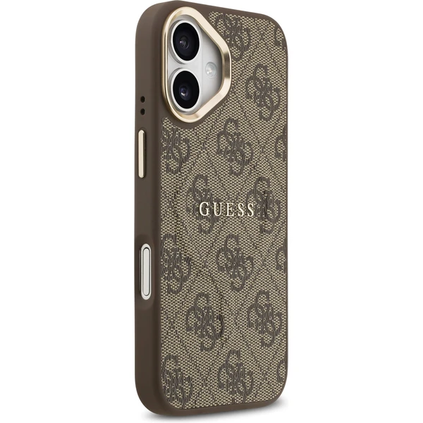 Guess PU Leather 4G Gold Frame MagSafe kryt iPhone 17 hnedý - Puzdra - Obrázok 31cc4bc8ce3e4c5c8eaf189970fc89ce