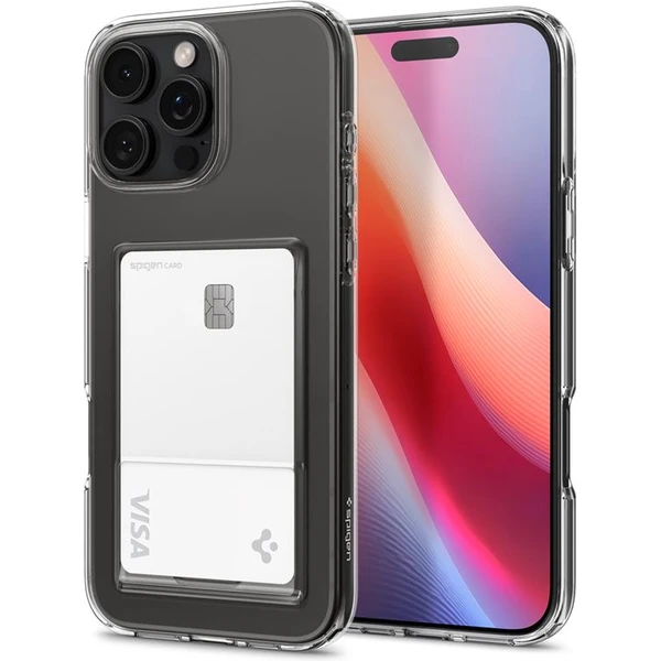 Spigen Crystal Slot kryt iPhone 16 Pro crystal clear  - Puzdra - Hlavný obrázok
