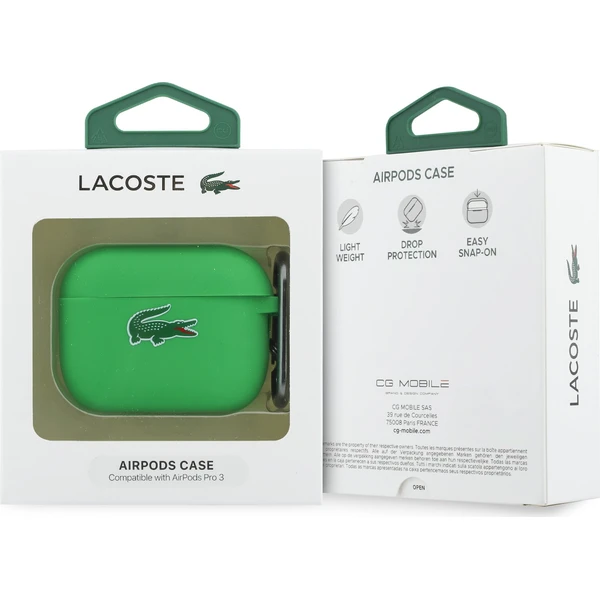 Lacoste tekuté silikónové puzdro Croc Logo AirPods Pro 3 zelené - Puzdra - Obrázok 322d5e4c80324540a2c19f9bc832e5d6