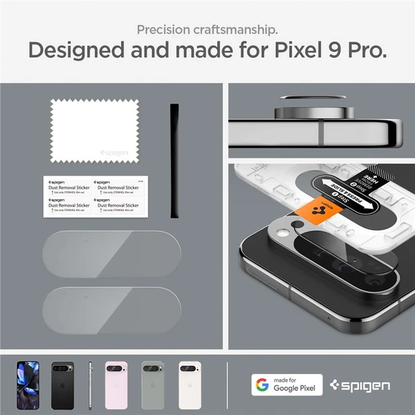 Spigen Glass tR EZ Fit Optik 2 Pack tvrdené sklo na fotoaparát Google Pixel 9 Pre číre - Ochranné fólie a sklo - Obrázok 323d7dd68a05401d97df5efdee698aff