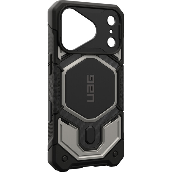 UAG Monarch Pro MagSafe Titanium kryt iPhone 18 Pro/17 Pro strieborný - Puzdra - Obrázok 323df4ad7a9f47a48e13abb1b69240f9