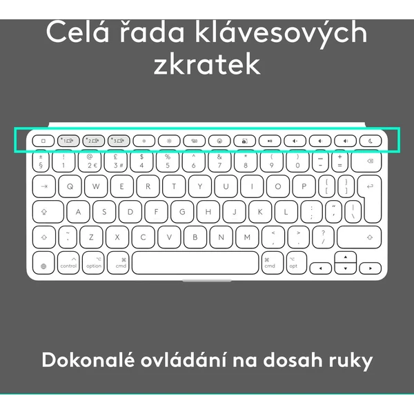Logitech Keys to go 2 Apple bezdrôtová US klávesnica šedá - Klávesnice - Obrázok 3245000J01