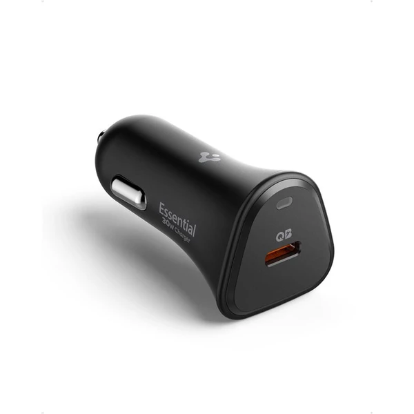 Spigen Essential 30W USB-C nabíjačka do auta (EV301) čierna - Nabíjačky - Hlavný obrázok