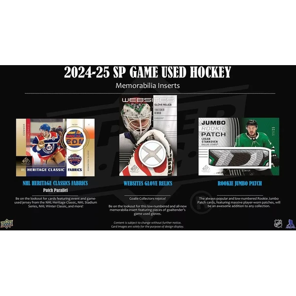2024-25 Upper Deck SP Game Used Hockey Hobby Box - Hokejové karty - Obrázok 327F000J01