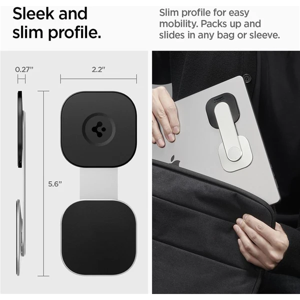 Spigen OneTap Monitor/Laptop Mount S312 nalepovací MagSafe držiak strieborný - Držiaky - Obrázok 3280701f8fe4429ea04e24d489415323