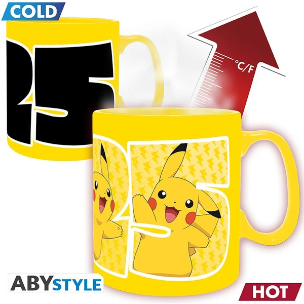 Hrnček s meniacim sa motívom Abysse Corp Pokémon - Pikachu 25 (460 ml) - Hrnčeky - Hlavný obrázok