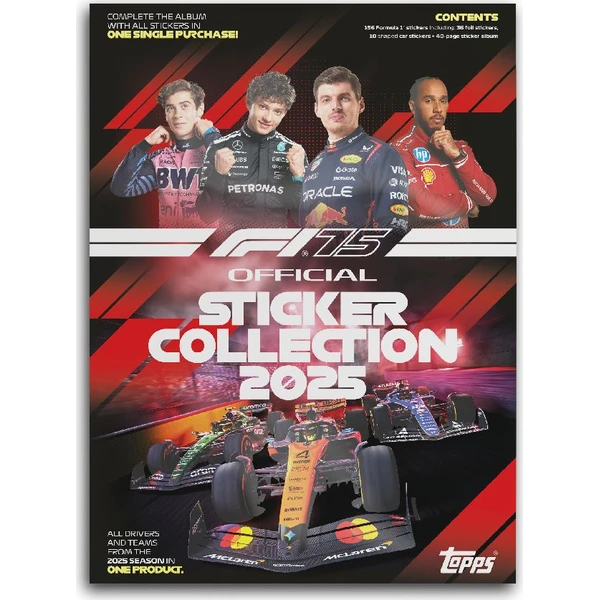 Samolepky Topps F1 2025 Special Anniversary Edition - Zberateľský Album + Samolepky - Zberateľské karty a nálepky - Obrázok 32DN000K01