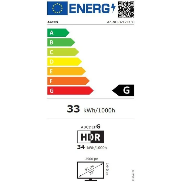 AROZZI NOVA herný monitor 32" čierny - Monitory - Obrázok 32JJ000K01