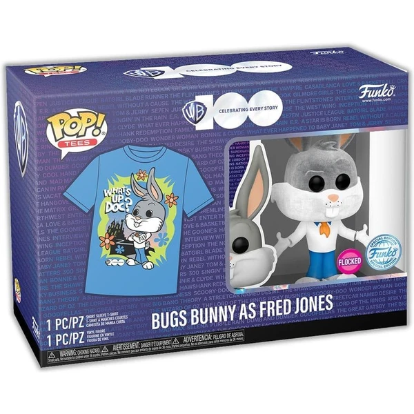 Funko POP! & Tee Box: WB100- Bugs ako Fred (Flocked) L - Darčekové sady - Obrázok 32L3000P01