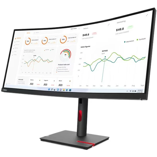 Lenovo ThinkVision T34w-30 monitor 34" - Monitory - Obrázok 32X4000L01