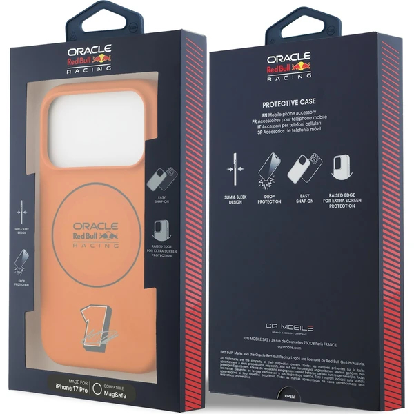 Oracle Red Bull Racing Silicone Blue Ring MagSafe kryt iPhone 17 Pro oranžový - Puzdra - Obrázok 32b25eddfa8a4205b759173719e27658