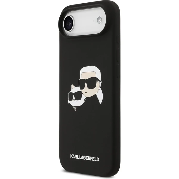 Karl Lagerfeld Liquid Silicone Double Heads MagSafe kryt iPhone Air čierny - Puzdra - Obrázok 32ceed94fe4547a9a72a44230da6d1a7