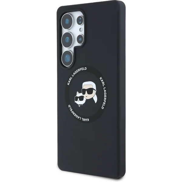 Karl Lagerfeld Liquid Silicone K&CH Heads MagSafe kryt Samsung Galaxy S25 Ultra čierny - Puzdra - Obrázok 32dd9dd2bed34bdba230ddda030cc515