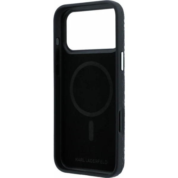 Karl Lagerfeld PU Grained Allover Semi Wrap Magsafe Zadný Kryt pre iPhone 18 Pro Max Black - Puzdra - Obrázok 32e3c49a30644b88828393a466b57e10