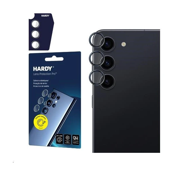 3mk Hardy Lens Protection Pre sklá na fotoaparát Samsung Galaxy S23/S23+ čierna - Ochranné fólie a sklo - Hlavný obrázok