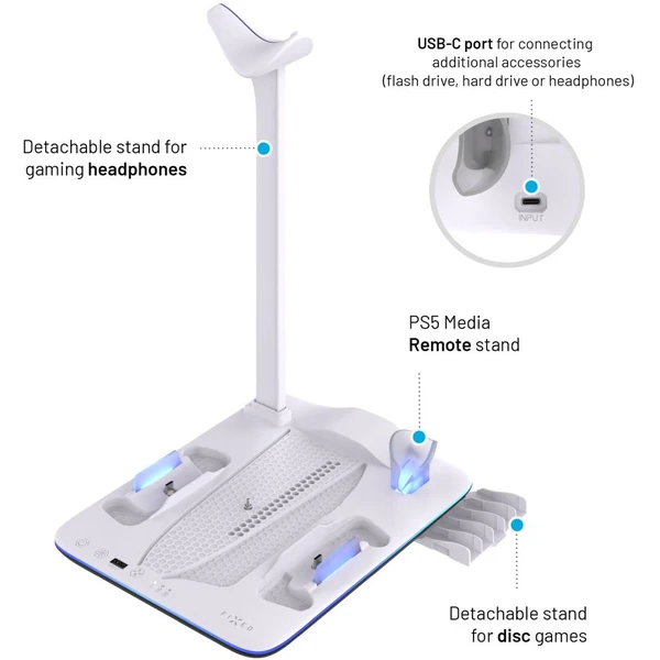 FIXED nabíjacia stanica pre PlayStation 5 Slim s LED podsvietením - Nabíjačky - Obrázok 32fd31c739644f6fac40353f9db25a6e